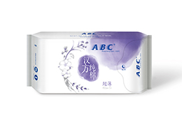 ABC420加长夜用超薄汉方纯棉卫生巾3片
