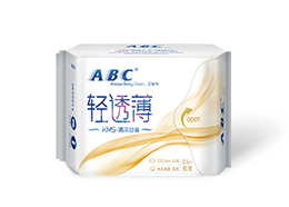 ABC日用轻透薄棉柔表层卫生巾240mm8片（含KMS健康配方）