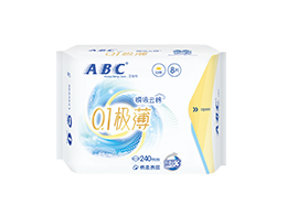 ABC日用极薄棉柔表层卫生巾(瞬吸云棉)240mm 8片